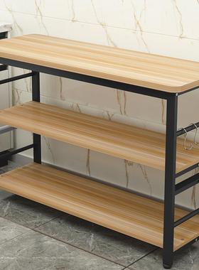 厨房置物架收纳长方形落地多层多功能储物架桌子家用置物桌切菜桌