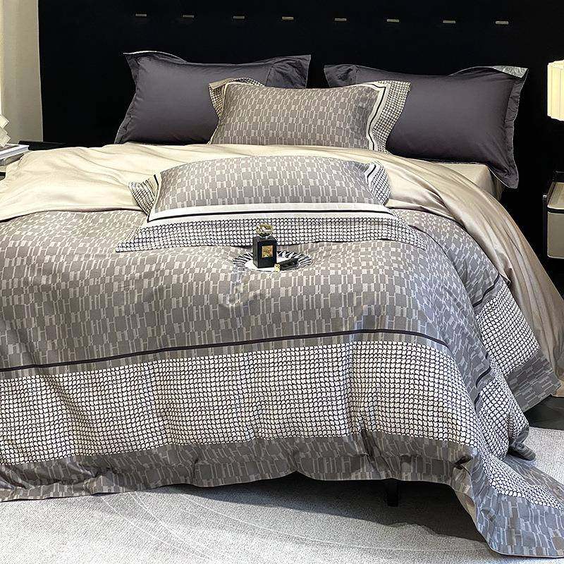 轻奢风全棉120支长绒棉四件套数码印花高端纯棉被套床单床上用品,金属材料及制品,金属加工件/五金加工件,淘宝优惠券,粉丝福利购,淘宝优惠卷