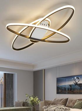 led吸顶灯卧室灯阳台黑色现代简约北欧灯具家用大气客厅主卧