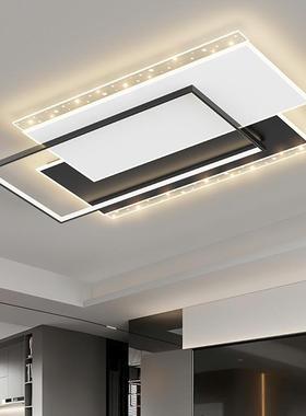 新款几何极简客厅长方形吸顶灯大厅led主灯家用卧室灯全屋套餐