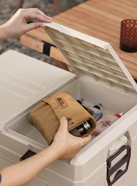 家用折叠收纳箱户外露营便捷携带车载置物箱大容量翻盖后备箱