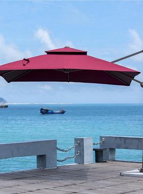 户外遮阳伞庭院伞别墅院子花园太阳伞商用外摆摊户外伞室外罗马伞