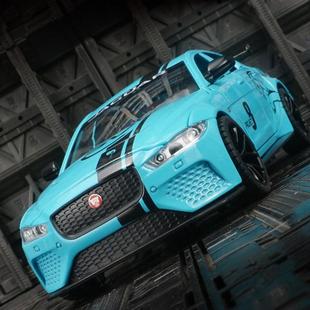 奇艺Q2003B仿真大号拉力赛车合金模型汽车摆件跑车儿童声光玩具车