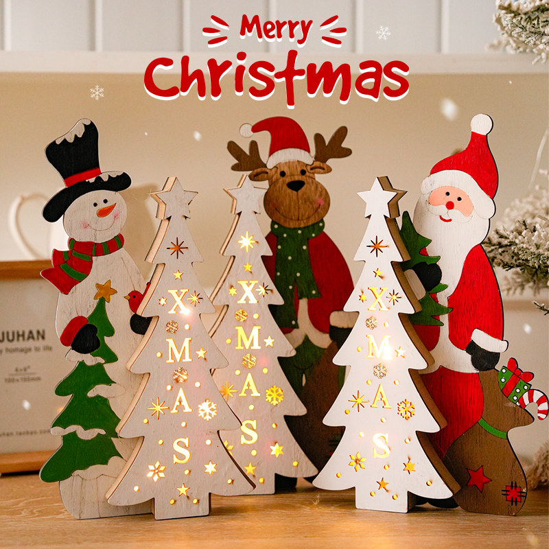 圣诞节装饰品老人雪人桌面创意摆件发光礼物氛围拍摄道具场景布置,节庆用品/礼品,圣诞装饰品,淘宝优惠券,粉丝福利购,淘宝优惠卷