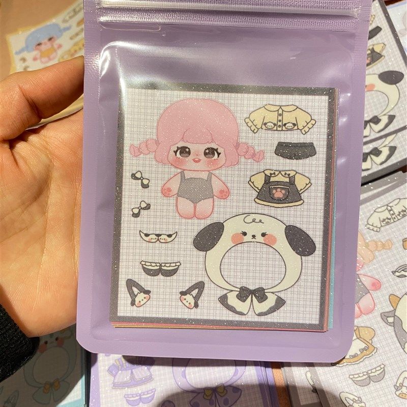 棉花娃娃换装贴纸百变衣橱手帐贴纸超萌贴纸女孩儿童奖励咕卡贴纸