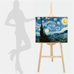 无框画支架 实木画架 宣传板落地镜子超大木架桌面迷你美术相框架