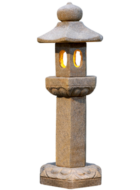 石灯笼仿古中式户外庭院灯别墅花园布置景观灯装饰草坪灯太阳能灯