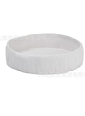 现代简约创意树脂白色果盘样板房售楼处收纳盘装饰盘装饰摆件