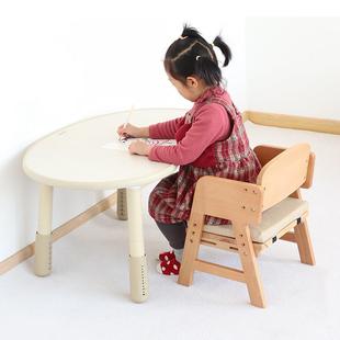 Aooboy儿童花生桌实木宝宝早教可升降桌婴儿小沙发幼儿学习小桌椅