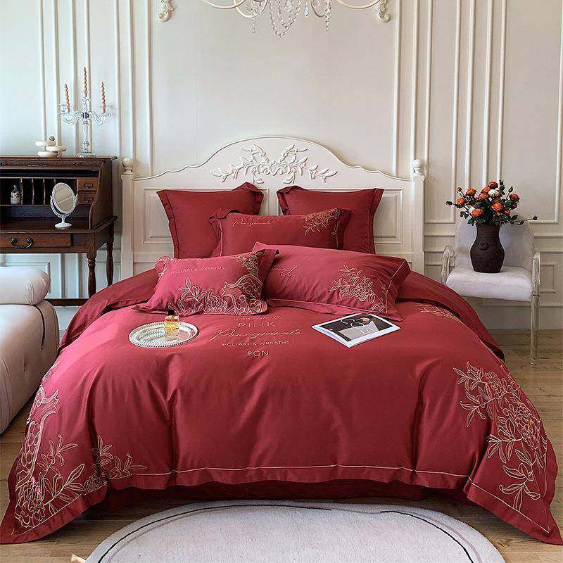 法式婚庆丨S100贡缎长绒棉四件套大红色妆点刺绣石榴花开喜庆四季,自行车/骑行装备/零配件,更多零件/配件,淘宝优惠券,粉丝福利购,淘宝优惠卷