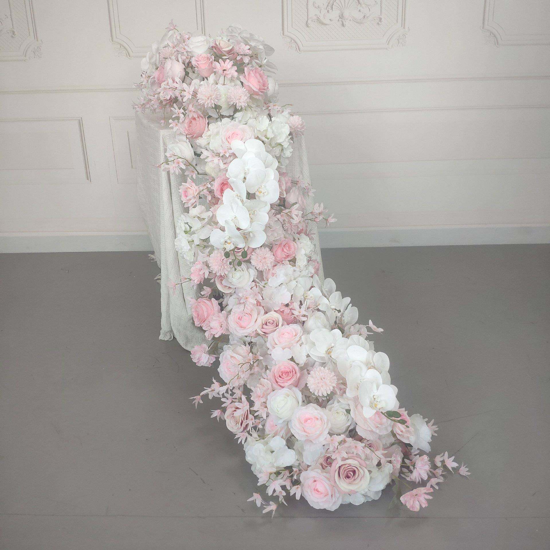 粉色长花排仿真花婚庆婚礼装饰商场橱窗活动舞台布置摆件假花,特色手工艺,其他特色工艺品,淘宝优惠券,粉丝福利购,淘宝优惠卷