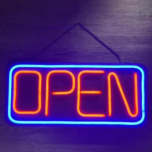 柔性霓虹灯带广告牌发光字LED霓虹灯牌招牌open霓虹灯店招