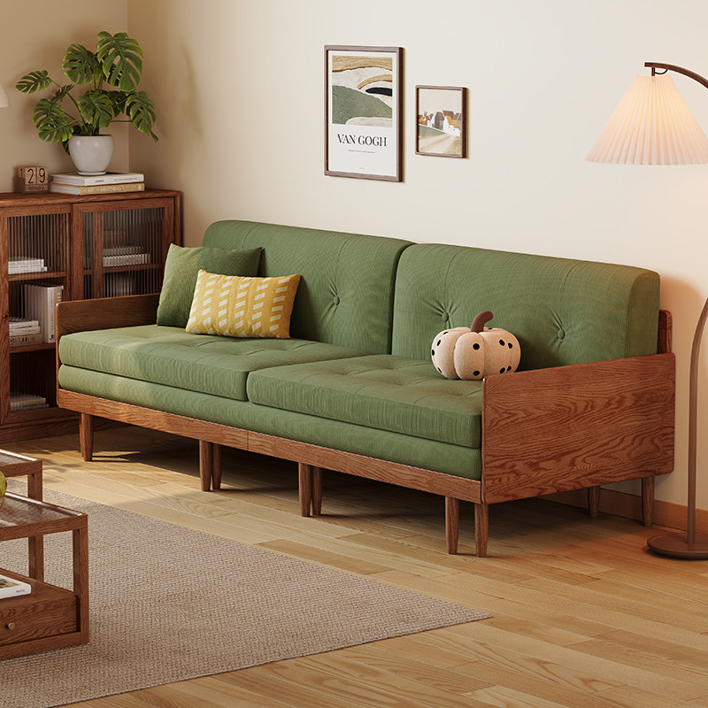 全实木沙发牀2023新款客厅小户型网红摺叠两用多功能抽拉式伸缩牀