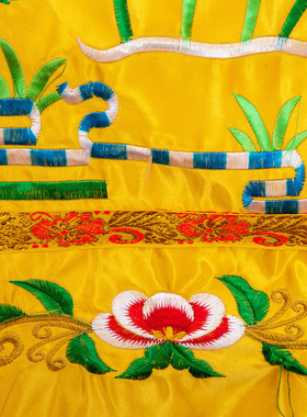 莲花荷花1234米桌布围裙台布供桌围桌布黄布佛堂装饰用品挡风围裙