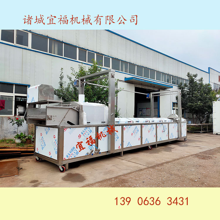广东鸡爪油炸机  全自动凤爪油炸生产线 宜福鸡翅鸡腿油炸机价格
