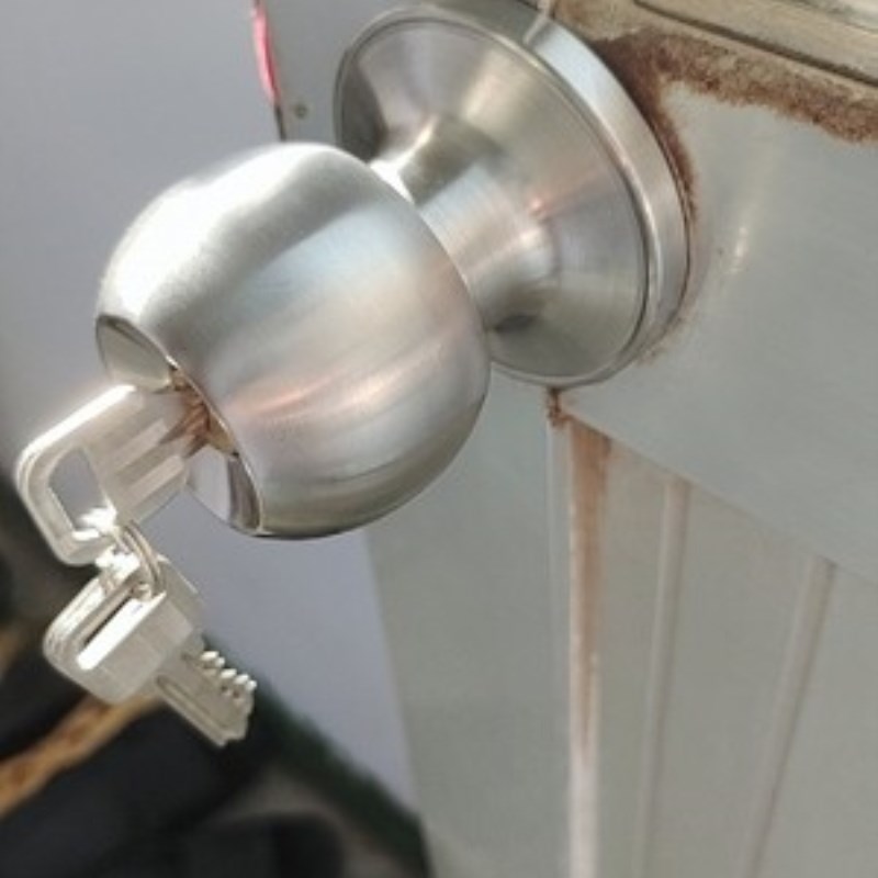 球型移门不锈钢球锁三柱门锁卫生间门锁厕K所无钥匙通用型浴室门