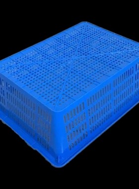 大号沥水篮子洗菜篮长方形菜w蓝子塑料筐蓝色白色新料周转框收纳