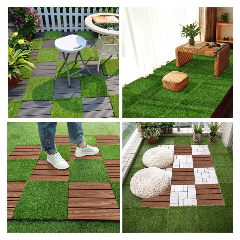 户外塑木地板阳台地面铺设露台庭院改G造室外自铺防腐木塑拼接地