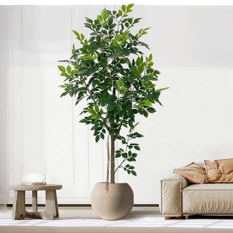 仿真绿植幸福树室内装饰落u地盆栽大型仿生绿植客厅假花仿真花摆