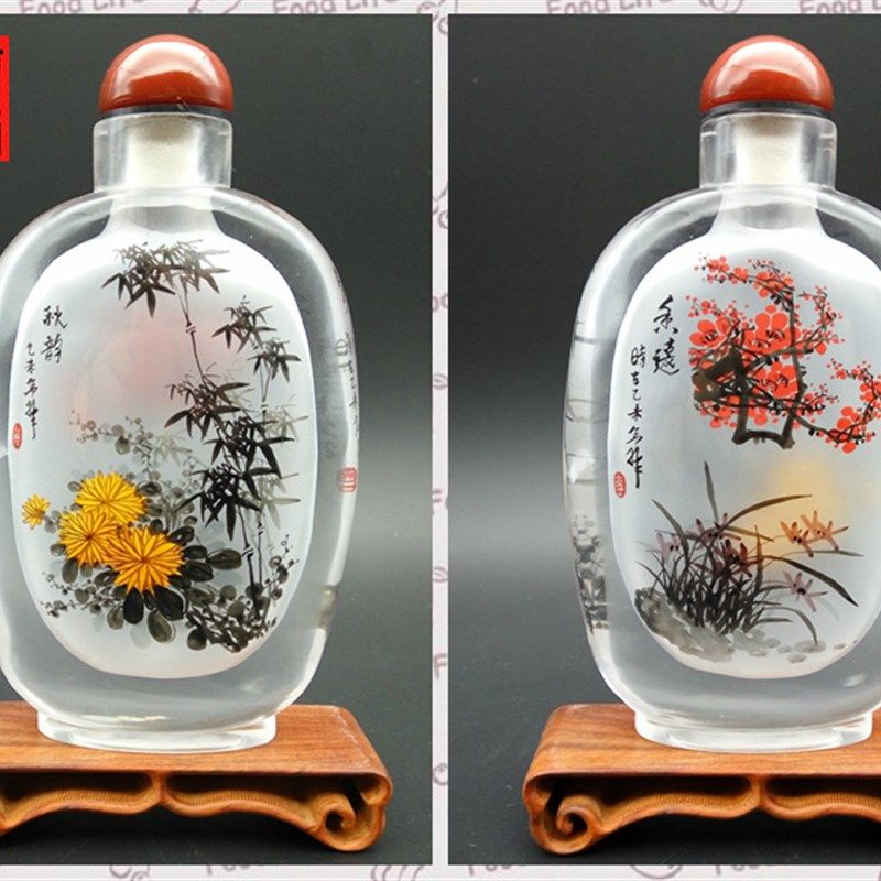 瓶内画 中国特色 纯手工 手绘 鼻烟壶内画 商务外交出国摆件 礼品