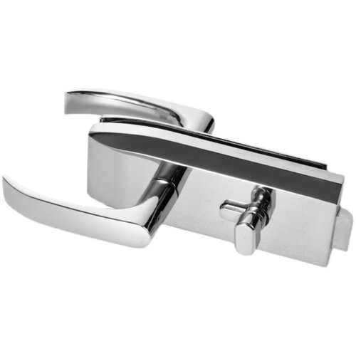 不锈钢玻璃门隔断执手锁办公室钢化无框J玻璃门单双开门锁带把手