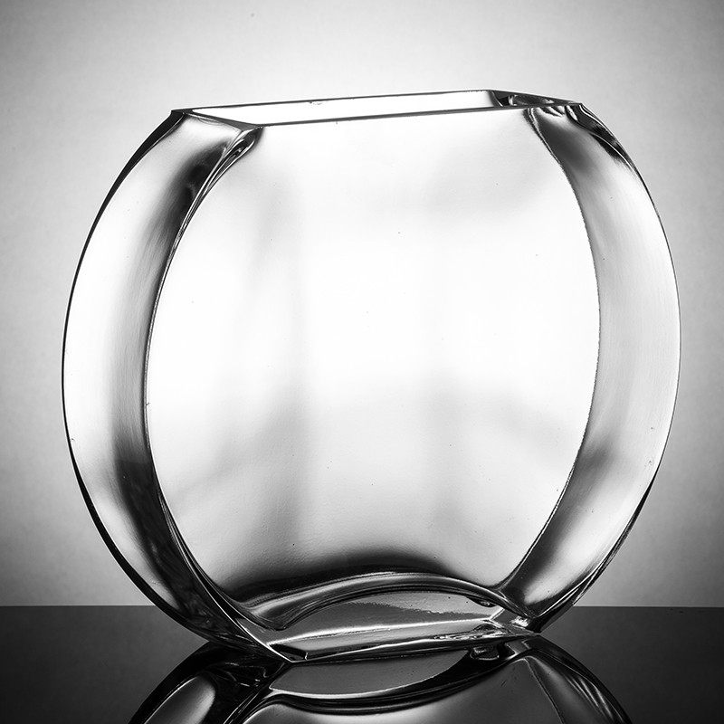 水培玻璃鱼缸圆形创意花器植物透明插花摆件客厅装饰品玻璃缸容器