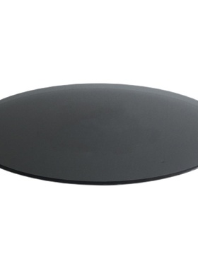 深灰蓝标配黑色钢化玻璃圆桌茶几洽F谈桌面角几茶台玄关独脚桌台