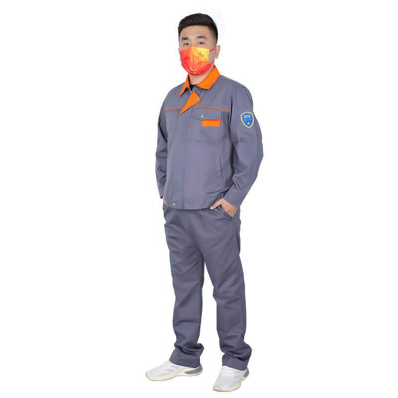 君御JY-F101纯棉阻燃工作服汽修电焊翻领耐磨制服工装可绣标