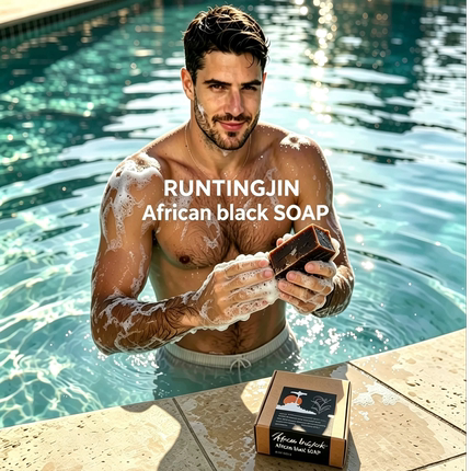 非洲黑皂手工冷制皂洁面净肤男女适用洗发沐浴AFRICAN BLACK SOAP