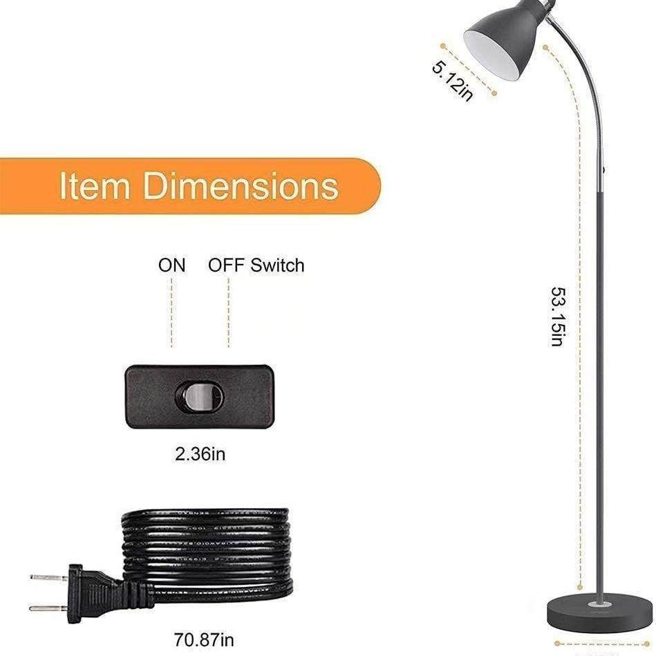 北欧复古简约客厅灯卧室书房灯品质护眼LED阅读落地灯铁艺灯黑色,电子元器件市场,其它元器件,淘宝优惠券,粉丝福利购,淘宝优惠卷