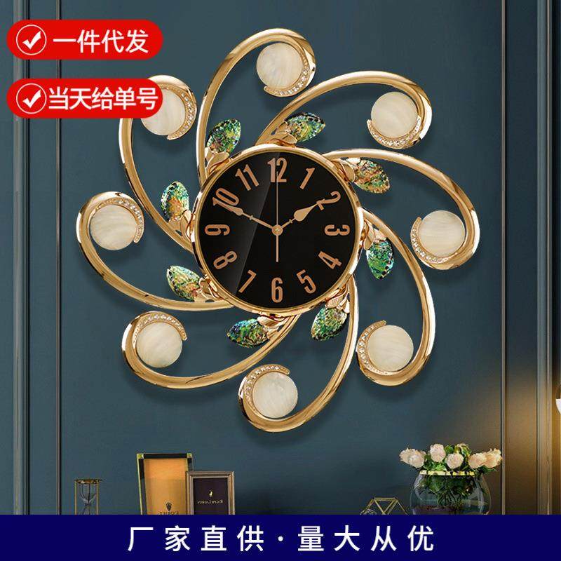 轻奢大气挂钟客厅装饰钟表现代创意北欧高档时钟别墅贝壳玄关壁挂,特色手工艺,其他特色工艺品,淘宝优惠券,粉丝福利购,淘宝优惠卷