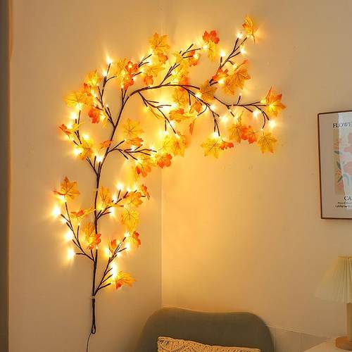 树枝藤条灯彩灯闪灯串灯网红房间卧室布置造型灯氛围灯节日装饰灯