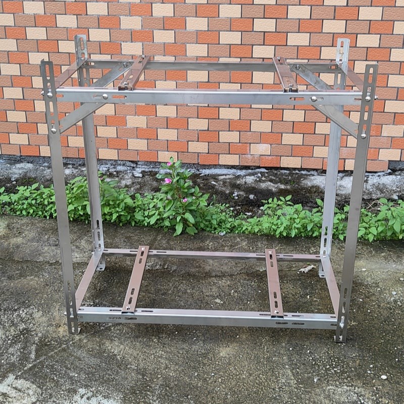 空调外机节约空间不锈钢加厚升级B款落地连体多层叠放减震可调节