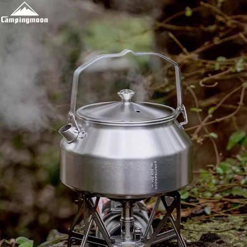 km露营烧水壶SW-1不锈钢茶壶 登山轻量开水壶户外泡茶冲咖啡壶