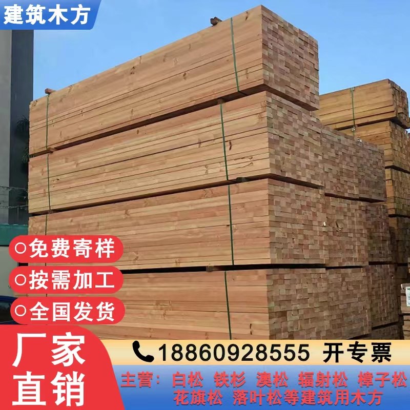 建筑木方桥梁枕i木垫木工程方木支模木方木跳板打桩木小木条松木