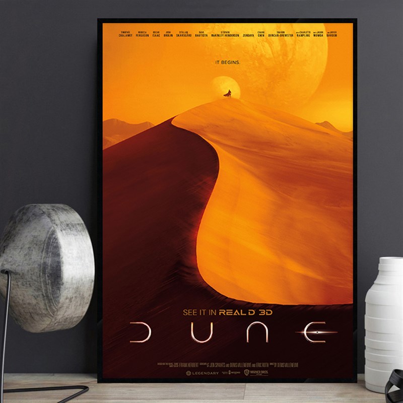 Dune 沙丘 好莱坞科幻电影海报装饰画个性床头挂画主题酒店壁画