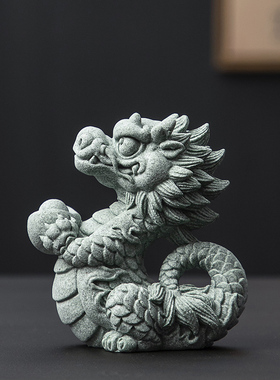 创意祥龙麒麟招财家居桌面装饰品摆件茶桌茶宠摆件工艺品吉祥物