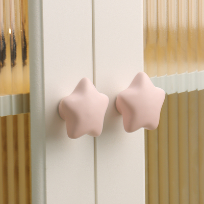 星翡家居儿童粉色衣柜拉手抽屉陶瓷云朵把手卡通可爱女孩柜子柜门