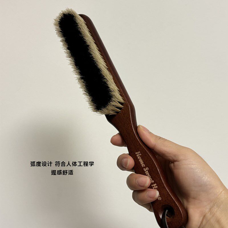 高档款羊绒大衣护理刷羊毛大衣毛呢衣物护理刷木柄猪鬃毛软毛刷子