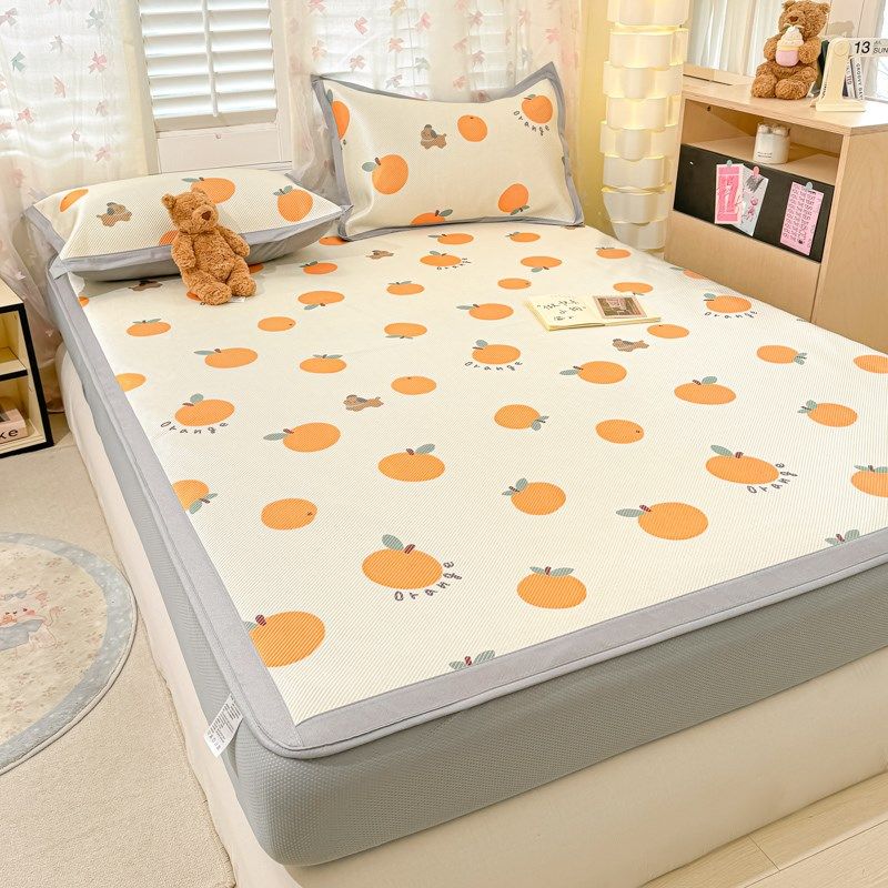 冰藤席冰丝凉席学生宿舍单人夏季小清新凉感藤席子三件套床笠款,床上用品,藤席,淘宝优惠券,粉丝福利购,淘宝优惠卷