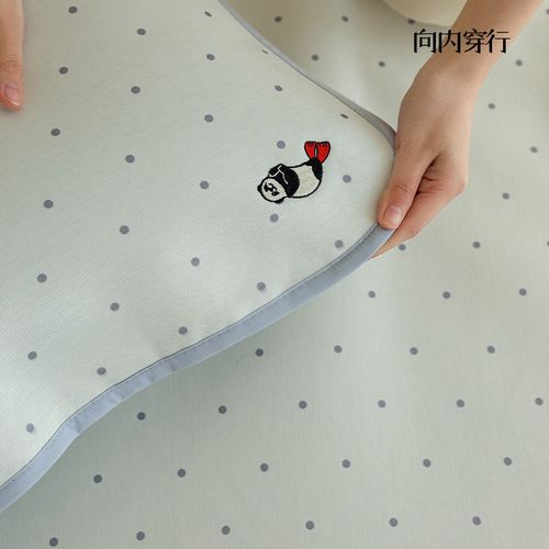 向内穿行冰丝凉席三件套单人床笠款可水洗空调席卡通夏季新款软席