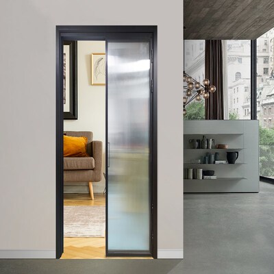双层玻璃推拉pd门卫生间厨房平开一体门PT折叠厕所门阳台无轨移门