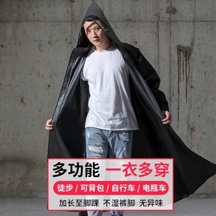 拉链款 全身加肥加大码 大帽檐防暴雨披 大号雨衣200多斤能穿 男士