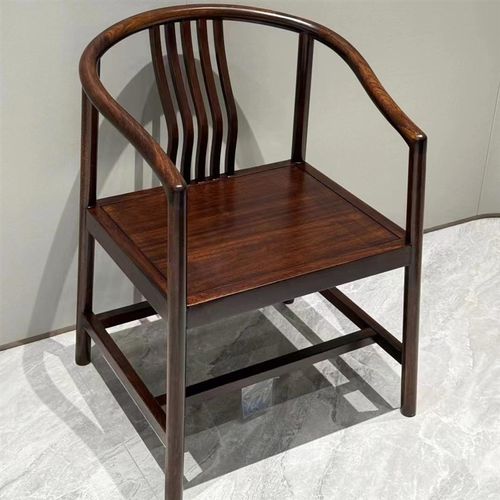 乌金木方凳子新中式家用鼓凳全实木茶台圆形凳茶桌主副太师围椅子