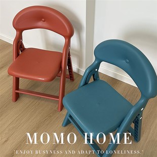MOMO HOME家居加厚折叠靠背椅子儿童区小朋友小板凳