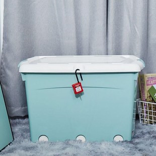 能上锁的收纳箱零食带锁收纳箱办公室塑料盒大号密码锁大容量学生