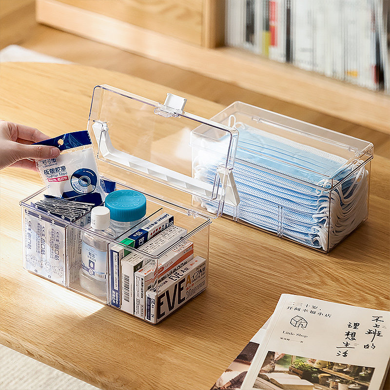 轻奢口罩收纳盒家用玄关桌面放口鼻罩暂存盒防尘透明带盖口罩盒子,收纳整理,口罩收纳盒/袋/夹,淘宝优惠券,粉丝福利购,淘宝优惠卷