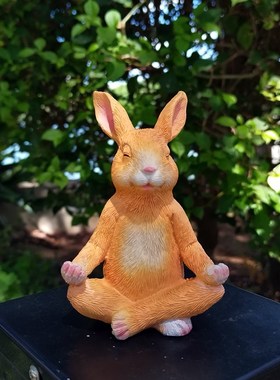 景观花园艺仿真兔子o动物摆件花盆栽户外庭院阳台客厅桌面装饰布