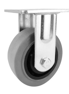 重型4寸5d寸6寸8寸灰色防静电轮TPR橡胶静音万向带刹车手推车脚轮