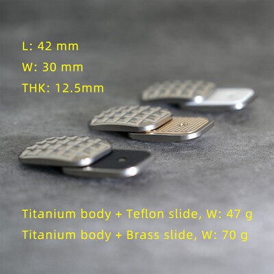 钛合金EDC指尖减压推牌榴弹款无限位磁力运动滑板Fidget Sliders